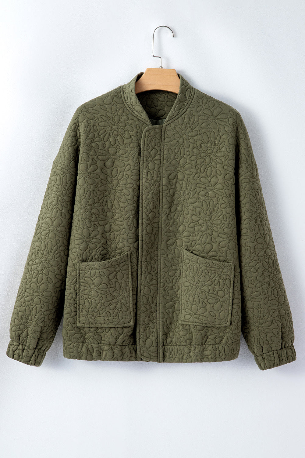 Jungle Green Floral Quilted Jacket